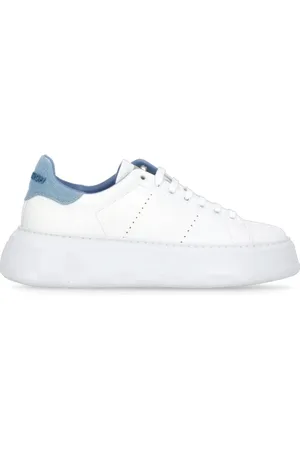 Woolrich Schoenen, Dames, Wit, 40 EU, Witte Leren Sneakers met Logodetail