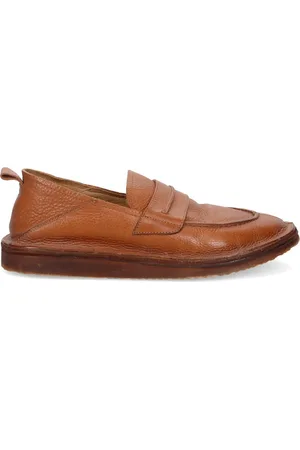 Moma Schoenen, Heren, Bruin, 43 EU, Leer, Vintage Leren Mocassin