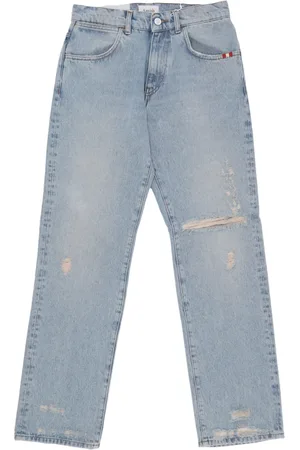 AMISH Jeans, Heren, Blauw, W34, Denim, Echte versleten denim jeans