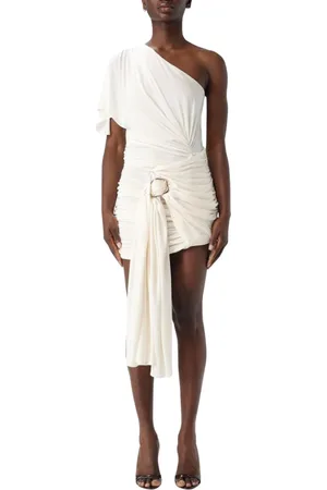Monot Kleedjes, Dames, Wit, L, Tijdloze witte midi-jurk