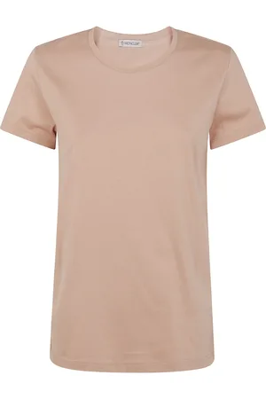 Moncler Tops, Dames, Roze, M, Katoen, Casual Katoenen T-shirt