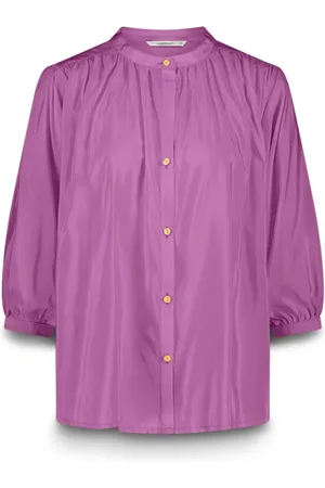 Summum Woman Blouses & Shirts, Dames, Roze, XL, Katoen, Wijde Katoen Viscose Blouse in Roze