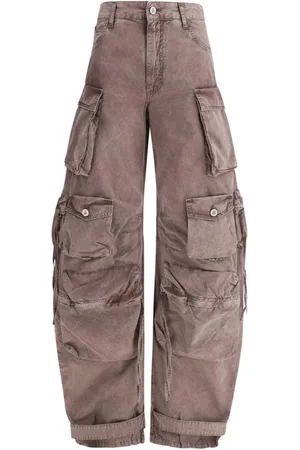 The Attico Jeans, Dames, Paars, W26, Katoen, Cargo Jeans met Oversize Fit