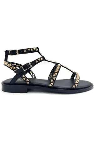 Ash Schoenen, Dames, Zwart, 38 EU, Studded Flat Sandal