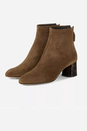 AGL ATTILIO GIUSTI LEOMBRUNI Schoenen, Dames, Bruin, 36 EU, Suède, Bruine Suède Enkellaarsjes met Hak
