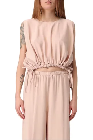 LIVIANA CONTI Tops, Dames, Roze, XS, Roze Crop Top Broek Set