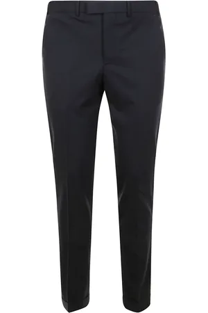 PT Torino Broeken, Heren, Blauw, XL, Wol, Hazelnoot Tailored Broek Elegant Stijl