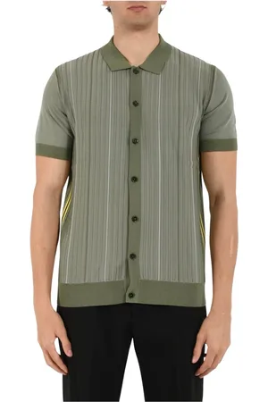 Patrizia Pepe Overhemden, Heren, Groen, L, Slim Fit Viscose Overhemd