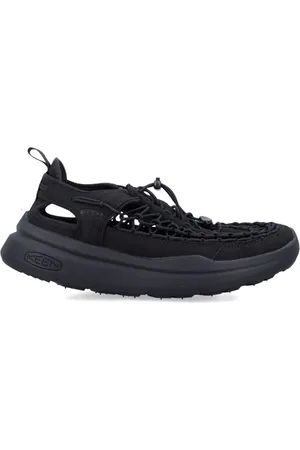 Keen Schoenen, Heren, Zwart, 43 1/2 EU, Unieke Twee-String Strap Sneakers