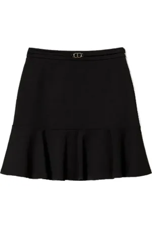 Twin-Set Rokken, Dames, Zwart, XS, Casual Viscose Blend Elastische Rok