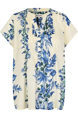 Lollys Laundry Blouses & Shirts, Dames, Veelkleurig, S, Katoen, Blauwe Heatherll Top Korte Mouw T-Shirt