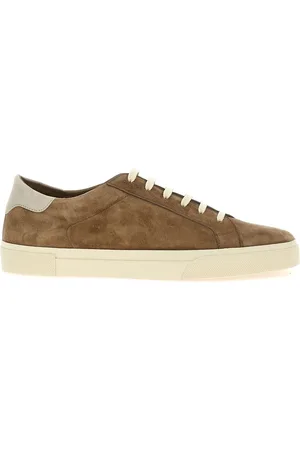 Brunello Cucinelli Schoenen, Heren, , 41 EU, Leer, Leren Sneakers met Rubberen Zool