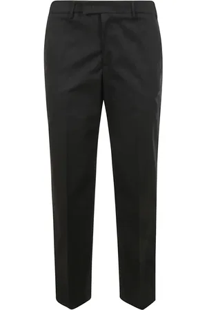 PT Torino Broeken, Dames, Zwart, M, Katoen, Witte katoenen broek met zakken