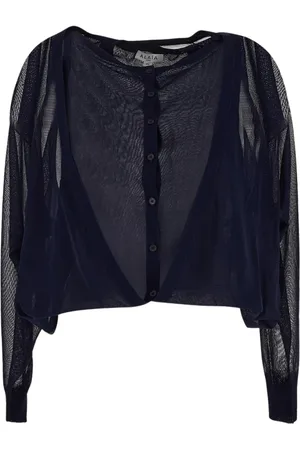 Alaïa Tops, Dames, Zwart, S, Tweed, Schouderbedekkende tanktop effen kleur