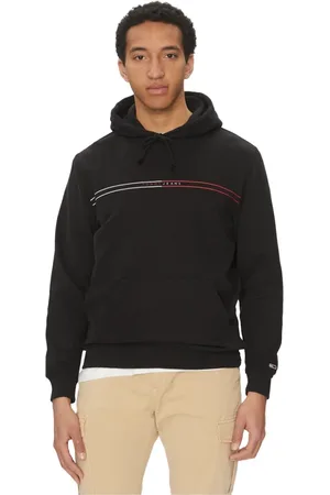 Tommy Hilfiger Sweatshirts & Hoodies, Heren, Zwart, 2Xl, Katoen, Zwarte Hoodie met Logo