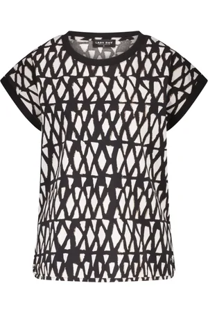 Lady Day Tops, Dames, Zwart, XL, Hannah Print Top