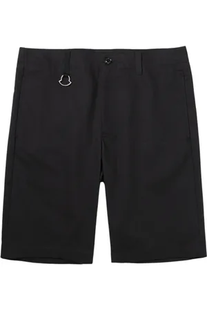 Moncler Korte broeken, Heren, Zwart, XL, Zwarte Gabardine Shorts