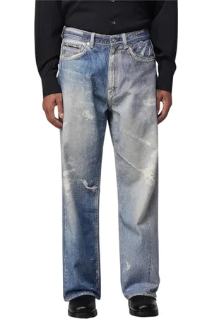 OUR LEGACY Jeans, Heren, Blauw, W34, Denim, Klassieke Distressed Jeans voor Mannen