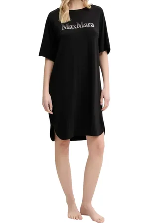 Max Mara Kleedjes, Dames, Zwart, M, Zwarte Strandkleding Jurk Luna