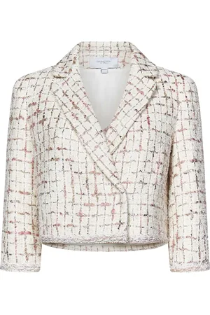 Giambattista Valli Jassen, Dames, , S, Katoen, Ivoor Dubbel-Borst Kort Jasje