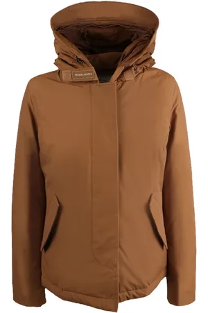 Woolrich Jassen, Dames, Bruin, S, Katoen, Cotton Blend Jas