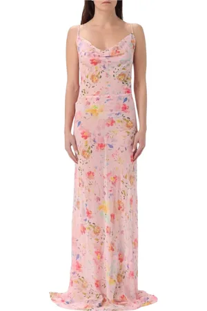 Mar De Margaritas Kleedjes, Dames, Roze, XS, Bloemen Maxi Jurk voor Vrouwen