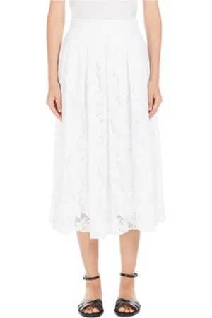 Max Mara Rokken, Dames, Wit, S, Ampezzo Witte Rok