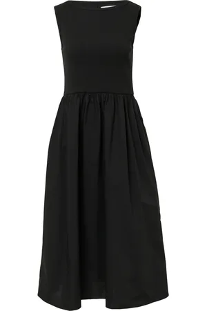 Comma, Kleedjes, Dames, Zwart, L, Wol, Elegante Jurk
