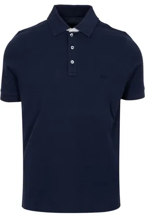FAY Tops, Heren, Blauw, L, Katoen, Blauw Stretch Piqué Polo Shirt
