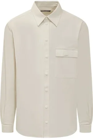 Dolce & Gabbana Overhemden, Heren, Wit, XL, Katoen, Off- Button-Up Shirt