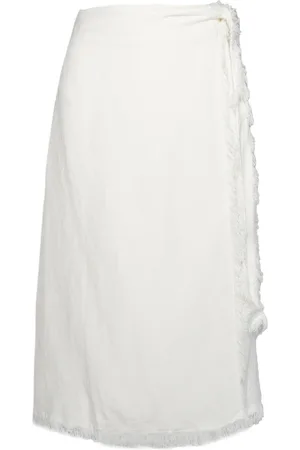 Hest Hést, Rokken, Dames, Wit, XL, Linnen, Lila Linnen Rok Wit Alyssum