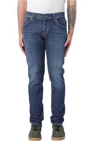 Dondup Jeans, Heren, Blauw, W38, Katoen, Stijlvolle Straight Leg Jeans voor Mannen