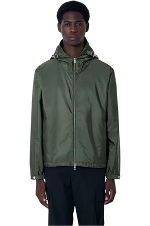 Moncler Jassen, Heren, Groen, 2Xl, Lichtgewicht Waterafstotende Hoodie Jas