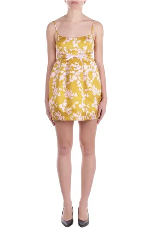 Elisabetta Franchi Kleedjes, Dames, Veelkleurig, L, Polyester, Stijlvolle Jurk met Knoopdetail