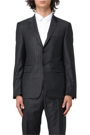 Thom Browne Pakken, Heren, Zwart, M, Houtskool Pinstripe Formele Blazer