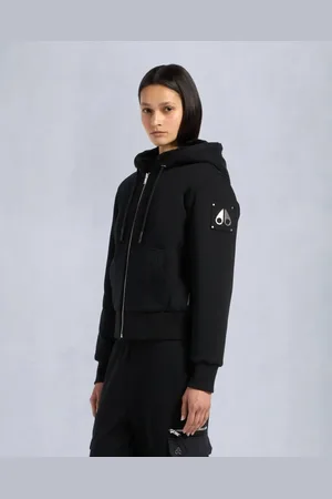 Moose Knuckles Sweatshirts & Hoodies, Dames, Zwart, L, Klassieke Zwarte Bunny Damesjas