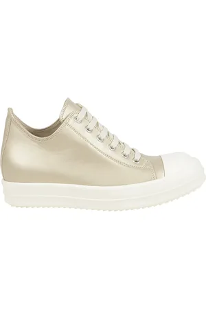 Rick Owens Schoenen, Dames, , 40 EU, Leren Sneakers met Rubberen Zool