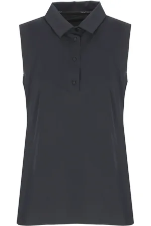 RRD Tops, Dames, Blauw, S, Blauw Polo Mouwloos Vrouw