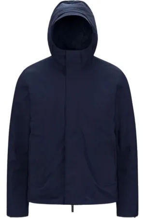 K-Way Jassen, Heren, Blauw, M, Polyester, Blauwe Bonded Gewatteerde Jas