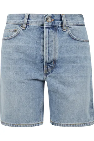 Fiorucci Korte broeken, Dames, Blauw, W28, Denim, Denim Shorts met recht beenontwerp