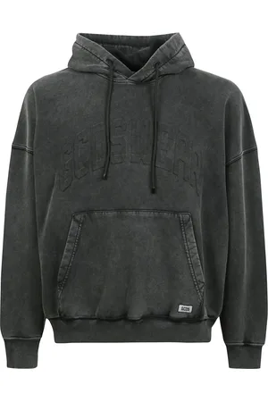 GCDS Sweatshirts & Hoodies, Heren, Zwart, M, Hoodie met Centrale Zak