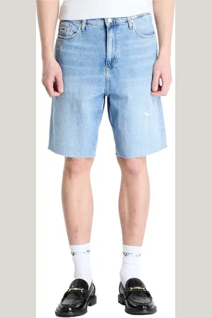 Tommy Hilfiger Korte broeken, Heren, Blauw, W31, Denim, Blauwe Denim Bermuda Shorts