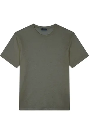 Paul & Shark Tops, Heren, Groen, 2Xl, Linnen, Linnen Jersey T-shirt
