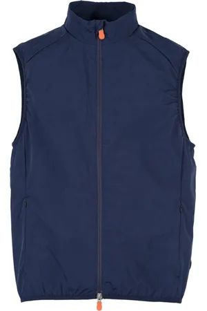 save the duck Jassen, Heren, Blauw, M, Polyester, Blauw mouwloos jack voor heren