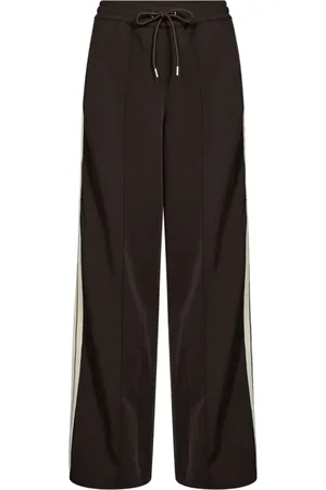 Co`Couture Broeken, Dames, Bruin, M, Polyester, Sportieve Panel Broek in Mocca