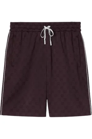 Gucci Korte broeken, Heren, Rood, S, Katoen, Rode Jacquard Shorts met Trekkoord Tailleband