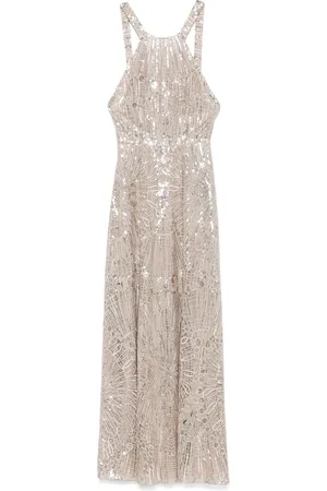 Elie saab Kleedjes, Dames, Bruin, M, Elegante Avondjurk