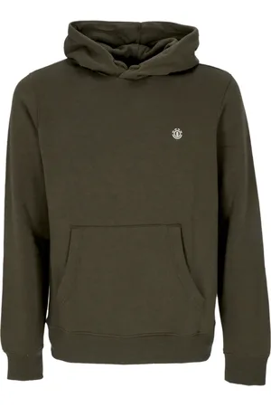 Element Sweatshirts & Hoodies, Heren, Groen, XS, Katoen, Bosnacht Klassieke Hoodie met Capuchon