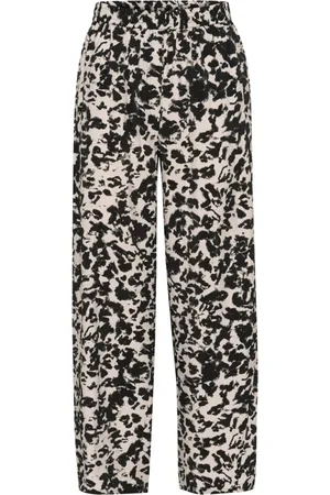 INWEAR Broeken, Dames, Veelkleurig, M, Artistic Shadow Black Relaxte Broek