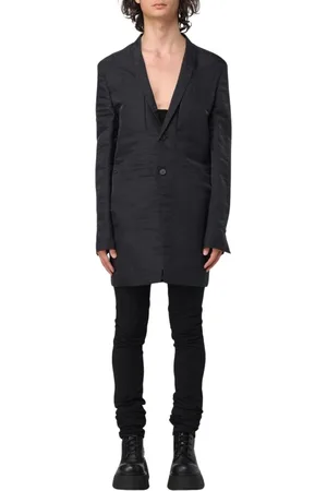 Rick Owens Mantels, Heren, Zwart, M, Zwarte Relaxed Fit Blazer